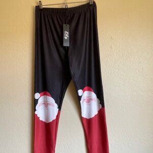 Soft Printed Santa Knee Leggings